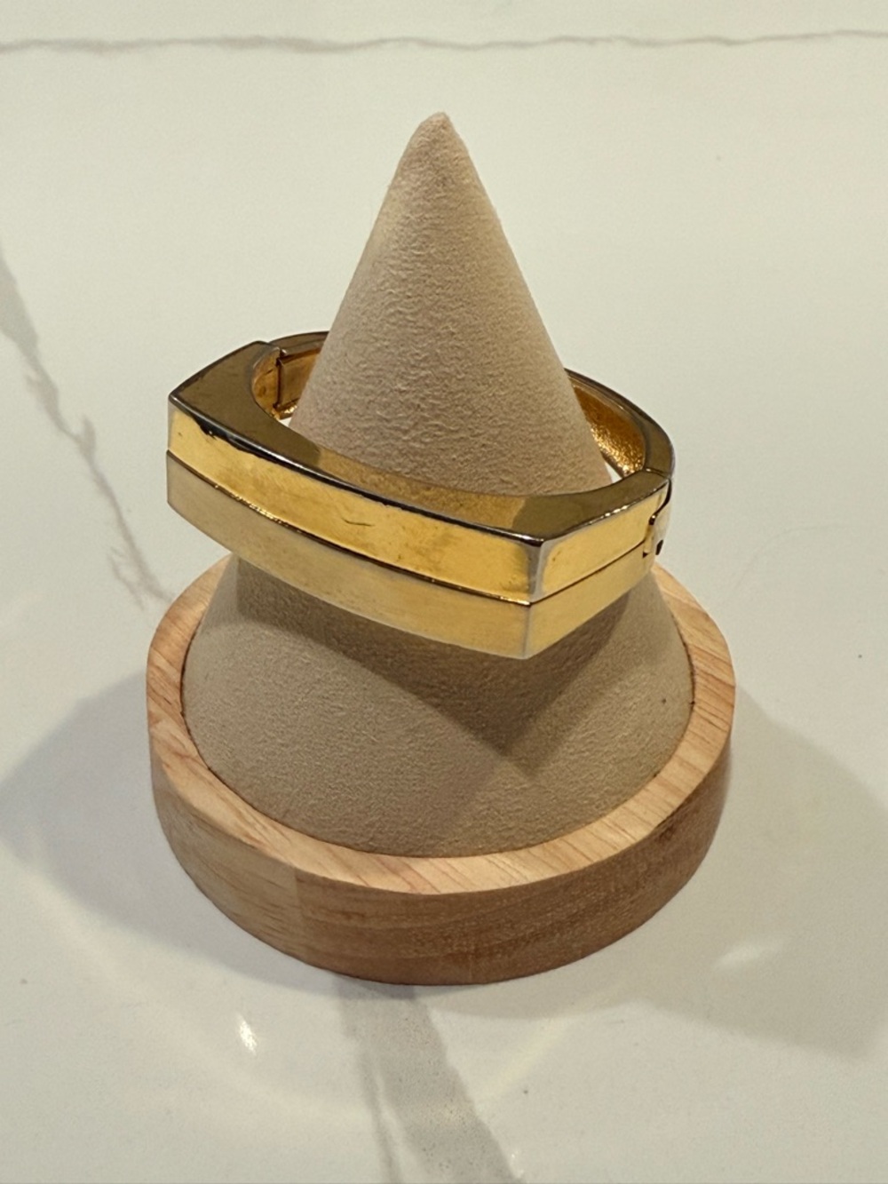 Vintage Givenchy Gold-Tone Geometric Cuff Bracelet